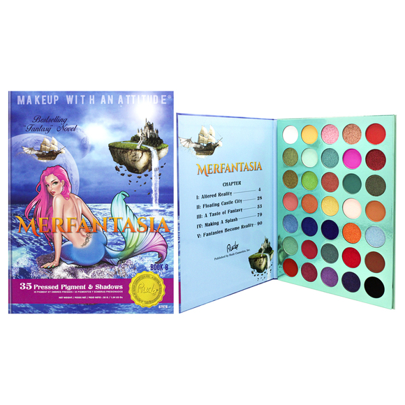 Merfantasia 35 Eyeshadows Palette - Book 8 by Rude Cosmetics Women 1.34 oz - Picture 1 of 4